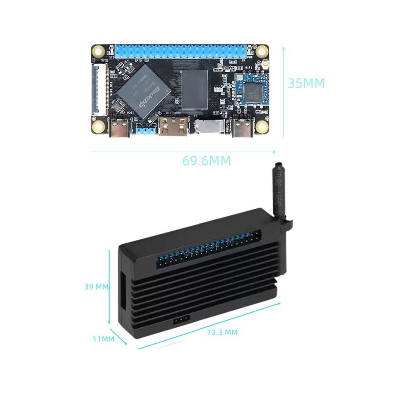 Lommestørrelse RK3566 Single Board Computer med WiFi funktionalitet